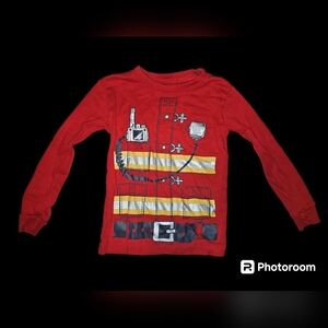 Boys firefighter long sleeve shirt